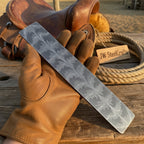 Frostleaf Damascus Billet 14" Handmade Feather Leaf Pattern