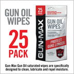 Gun-Max Gun Oil Wipes – 25 Pack