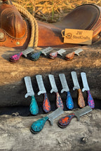 Rainbow Ridge Bull Cutter Set of 5 Handmade High Carbon Steel 7 inches
