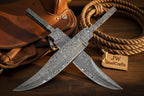 Rangehand Blade Blank Set 9" Handmade Damascus Full Tang Blank