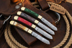 Ranchfold Pocket Folding Knife Set 7.5" Handmade Set of 4