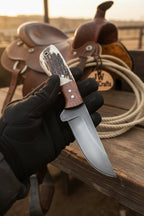Anvilwood Hunter's Blade 9" Handmade High Carbon Stag Horn Handle