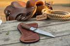 Darkwood Wide Skinner 7" Handmade Damascus Dark Wood Handle