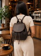 Concealed Carry Allie Leather Backpack by Lady Conceal