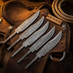 Rangehand Blade Blank Set 9" Handmade Damascus Full Tang Blank
