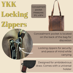 Concealed Carry Bella Leather Tote by Lady Conceal