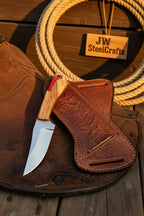 Rancher's Dualwood Cowboy Knife 7" Handmade Pakka and Olive Wood Handle