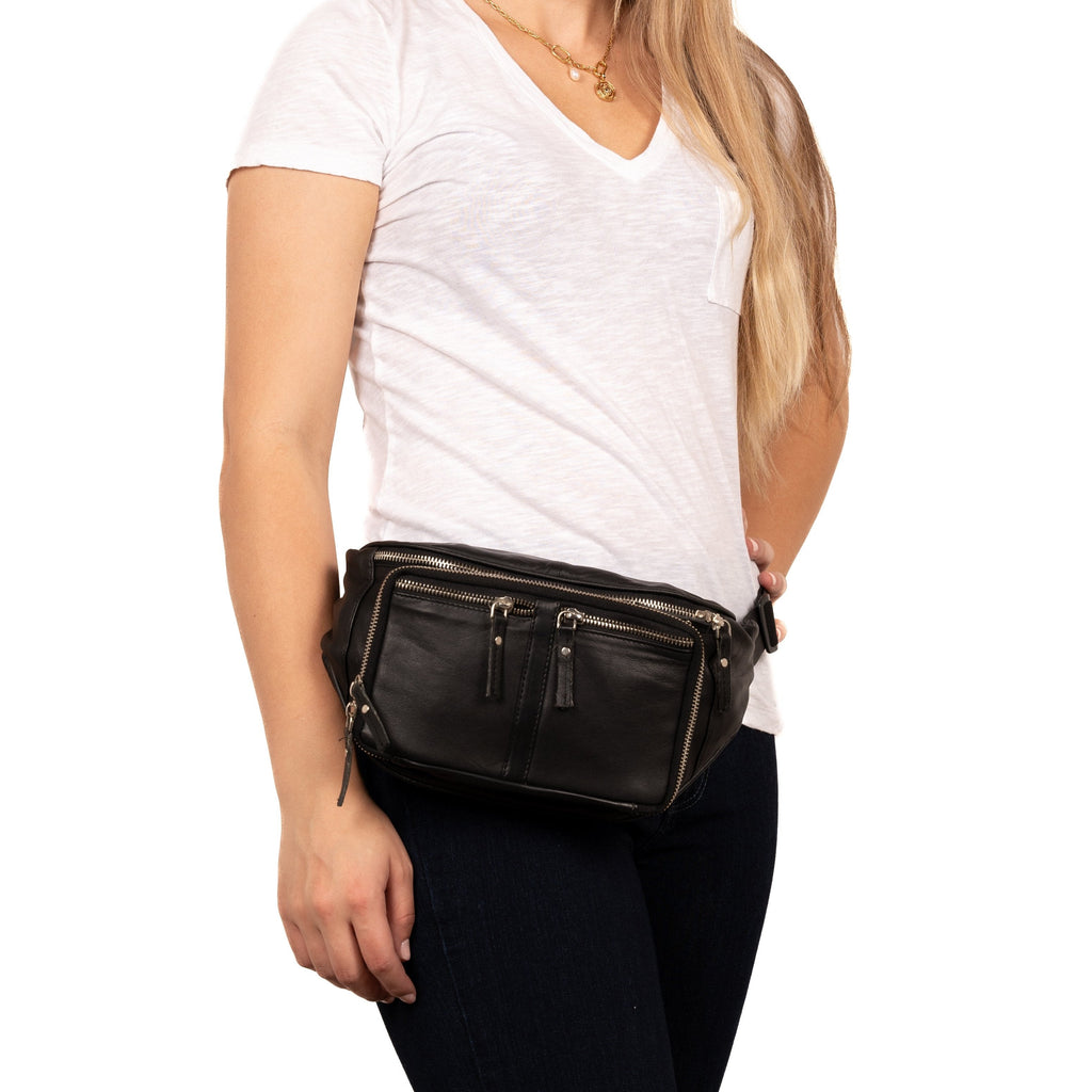 Concealed Carry Jessie Unisex Lambskin Belt Bag by DS Conceal