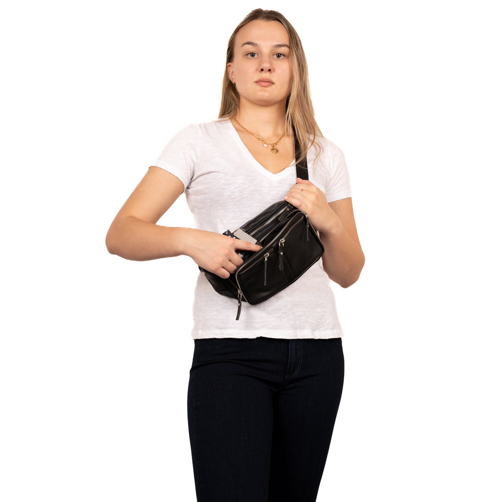 Concealed Carry Jessie Unisex Lambskin Belt Bag by DS Conceal