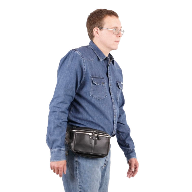 Concealed Carry Jessie Unisex Lambskin Belt Bag by DS Conceal