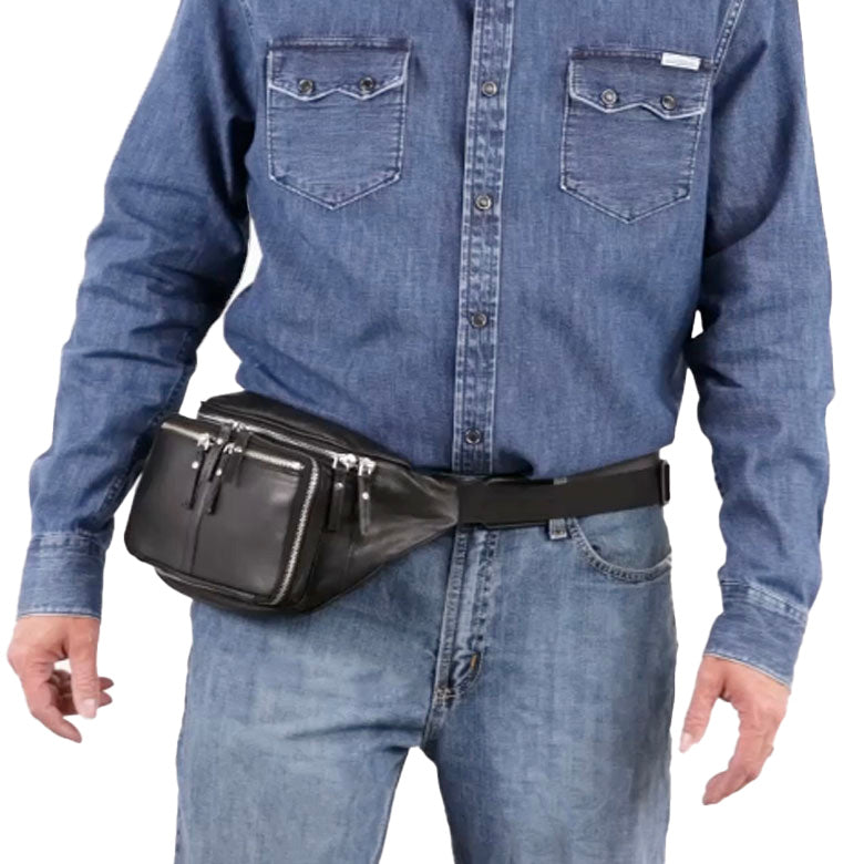 Concealed Carry Jessie Unisex Lambskin Belt Bag by DS Conceal