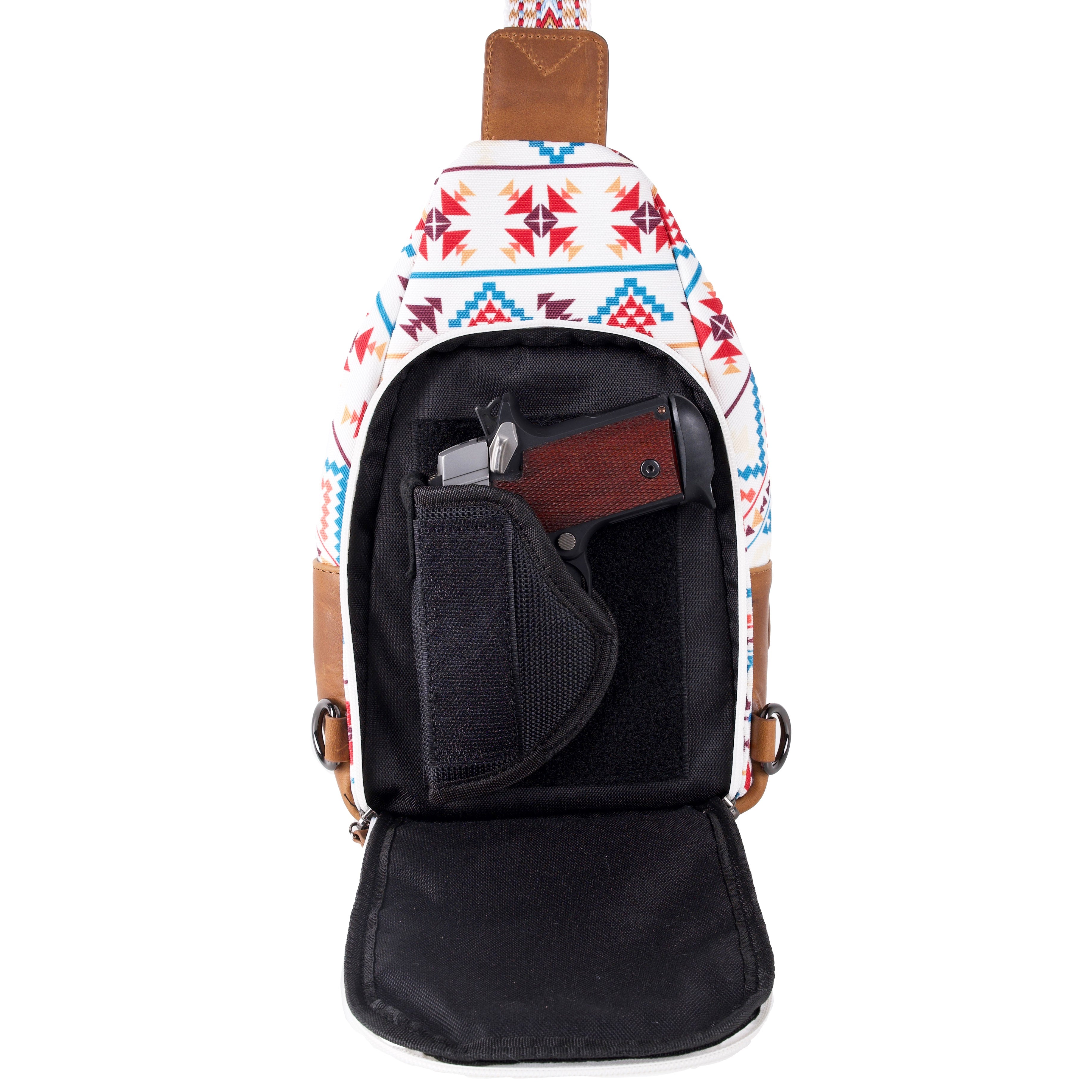 Concealed Carry Aztec Indie Canvas Sling by DS Conceal