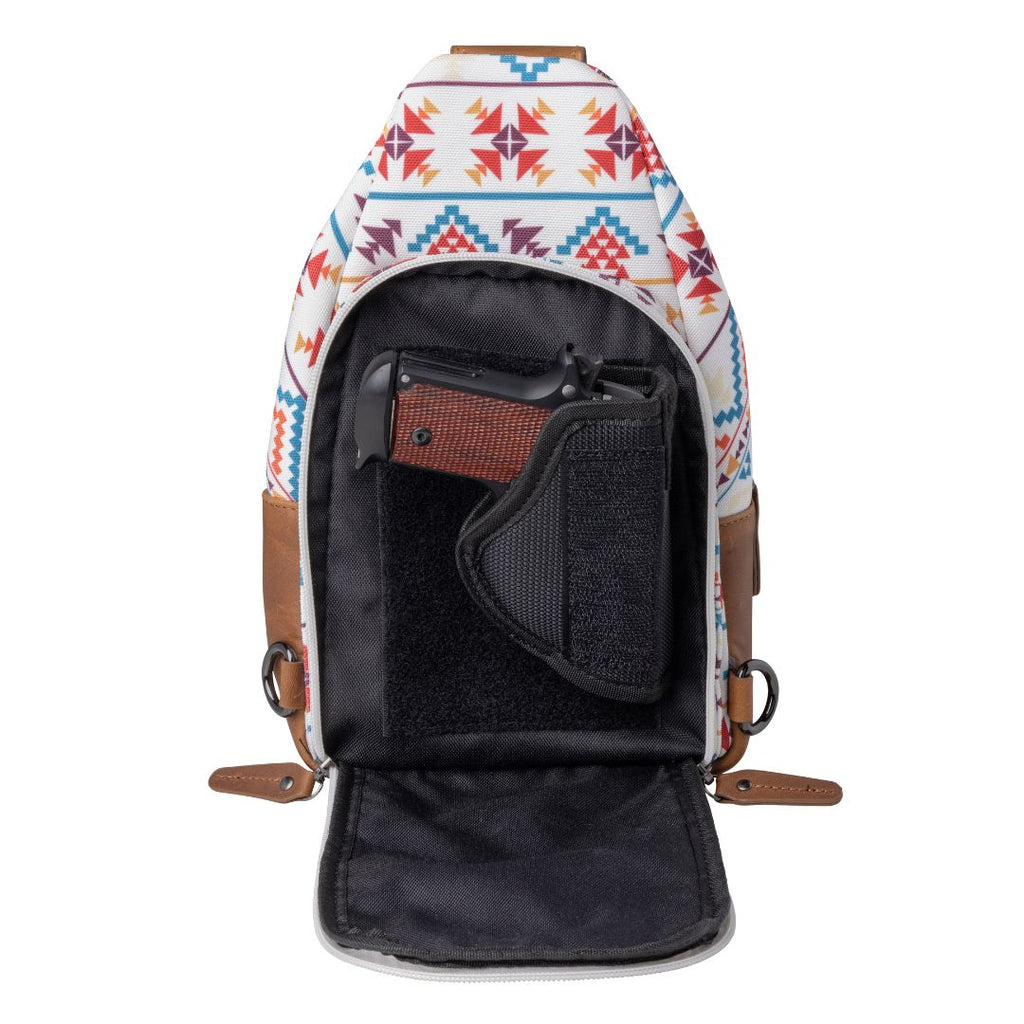 Concealed Carry Aztec Indie Canvas Sling by DS Conceal