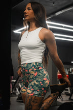 Women's High-Waisted Seamless Front Compression Training Shorts | Aloha AR