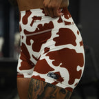 Women's High-Waisted Seamless Front Compression Training Shorts | Moo Moo Pew