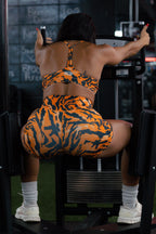 Women's High-Waisted Seamless Front Compression Training Shorts | Tiger Snipe