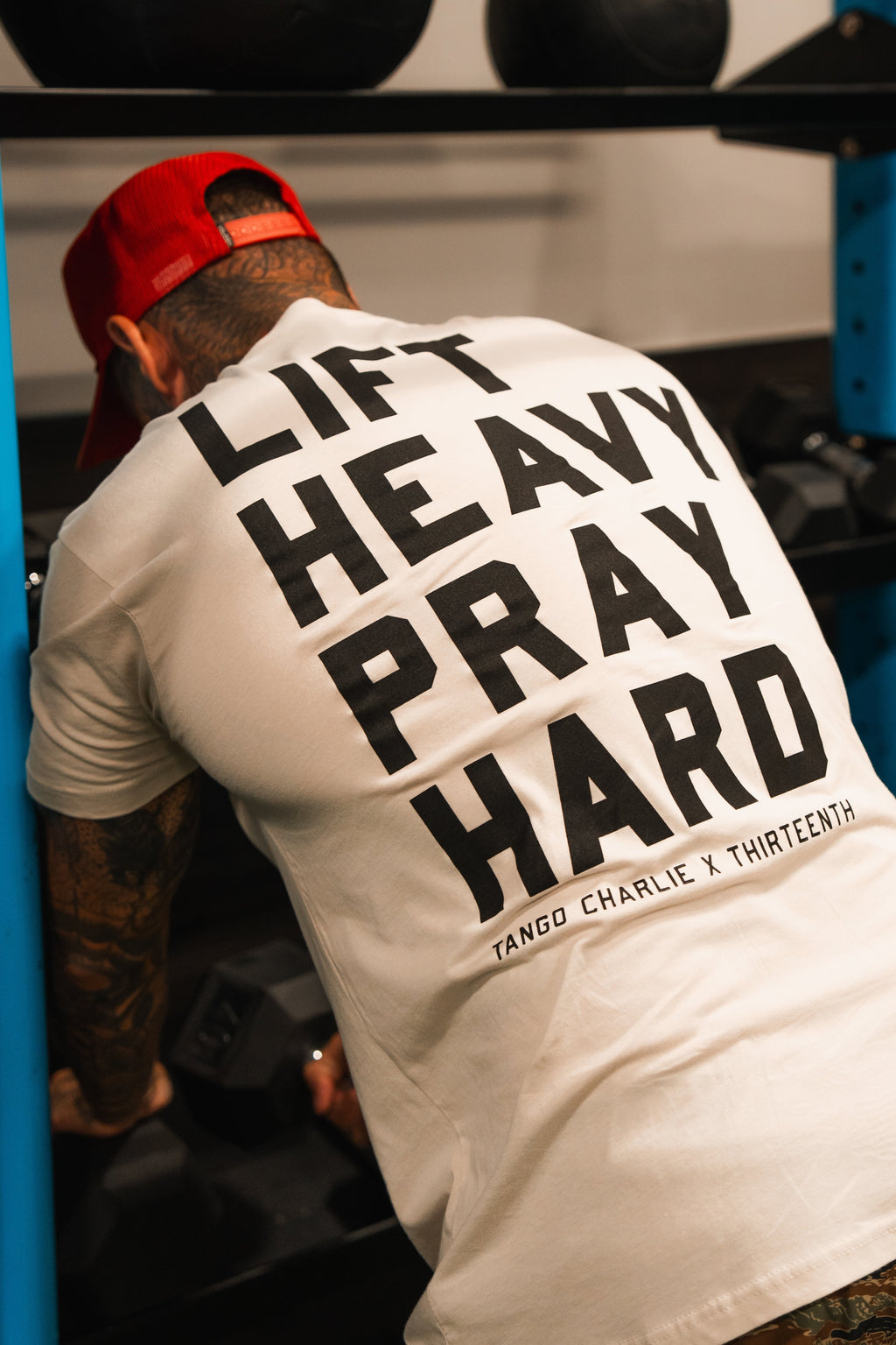 Lift Heavy. Pray Hard. - Tee