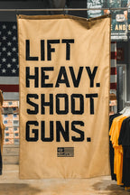 Lift heavy. Shoot Guns. - Flag