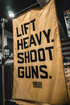Lift heavy. Shoot Guns. - Flag