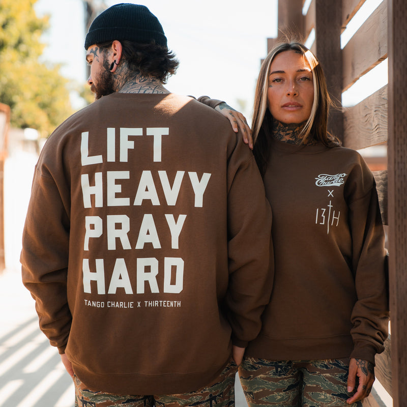 Lift Heavy. Pray Hard. - Crewneck