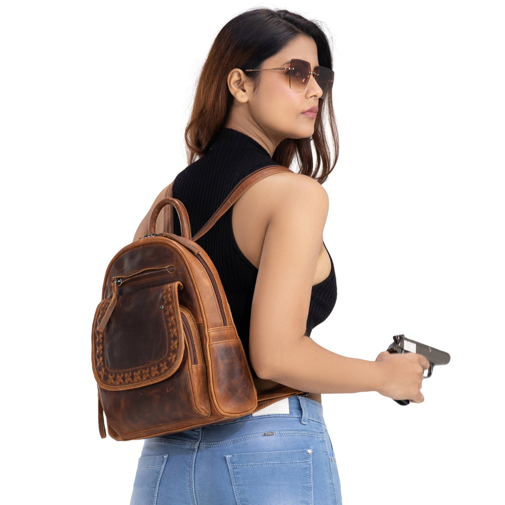 Concealed Carry Lydia Leather Crossbody by Lady Conceal
