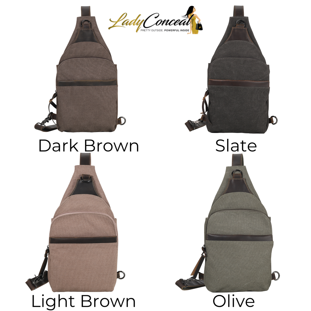 Concealed Carry Dakota Large Canvas Sling