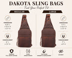 Concealed Carry Unisex Dakota Leather Sling by Lady Conceal - Large and Regular Size