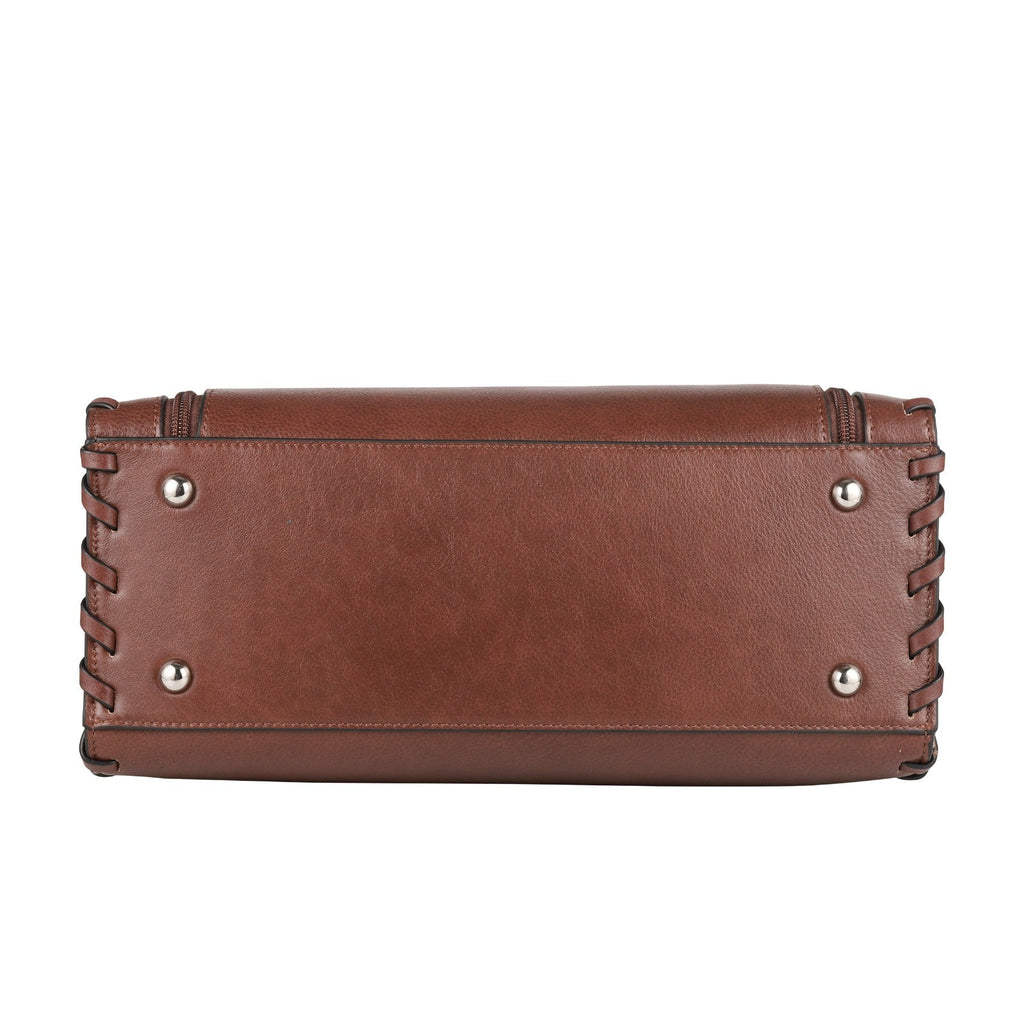 Concealed Carry Emma Leather Satchel by Lady Conceal