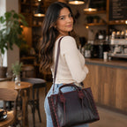 Concealed Carry Emma Leather Satchel by Lady Conceal