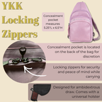 Concealed Carry Haven Sling Leather Backpack by Lady Conceal