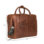 Concealed Carry Hayden Leather Computer Briefcase with RFID Organizer
