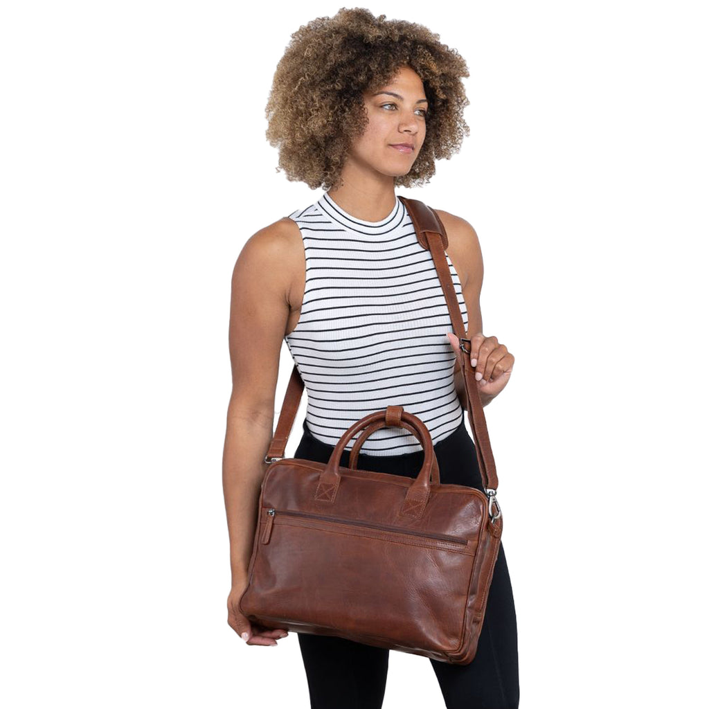 Concealed Carry Hayden Leather Computer Briefcase with RFID Organizer