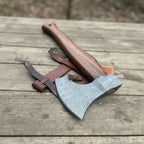 Viking Bearded Axe Damascus head Wood Handle