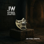 Polished Metal Skull Decor | Handmade Cast Aluminum Skull Sculpture