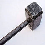 Asgard Forge Hammer 10" Handmade One-Piece Full Damascus Steel Blacksmith Hammer