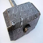 Asgard Forge Hammer 10" Handmade One-Piece Full Damascus Steel Blacksmith Hammer