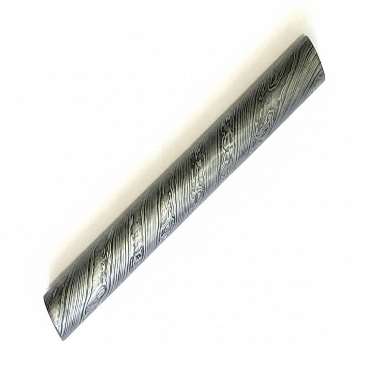 10.5 Inch Twisted Damascus Steel Round Bar 30 mm Billet for Ring and Guard Making