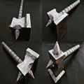 Hand made Damascus steel viking hammer Divine Enterprises