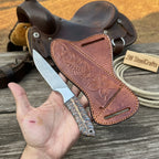 Camotrail Skinner Knife 8" Handmade Camo Finish Stag Handle - JW Steelcrafts