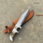 Frontier Bowie Knife 8 Inch blade Clip Point Carbon Steel Blade | Hunting Outdoor