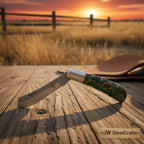 Rasp Steel Lockback Trapper Knife with Resin Handle