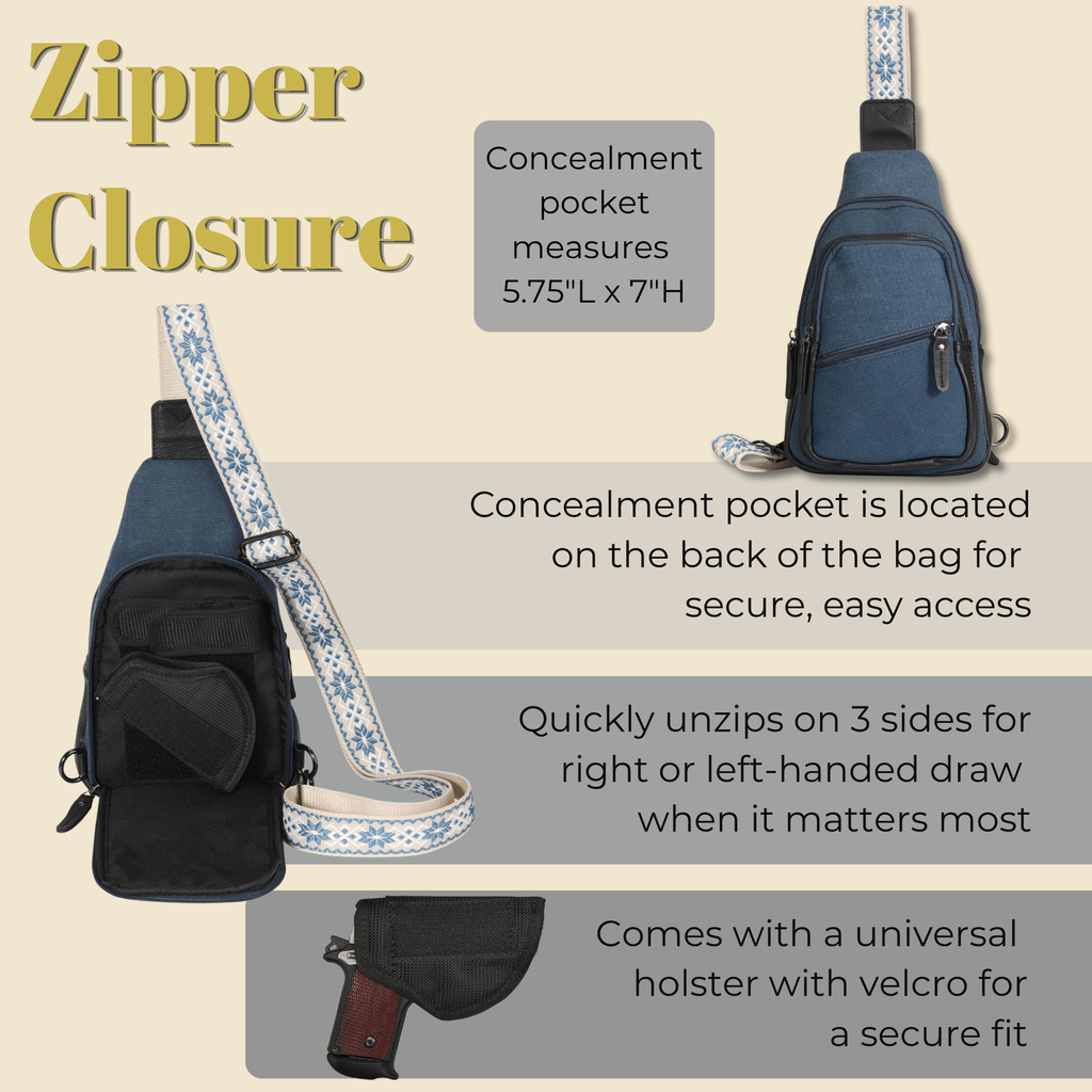 Concealed Carry Indie Canvas Sling by DS Conceal