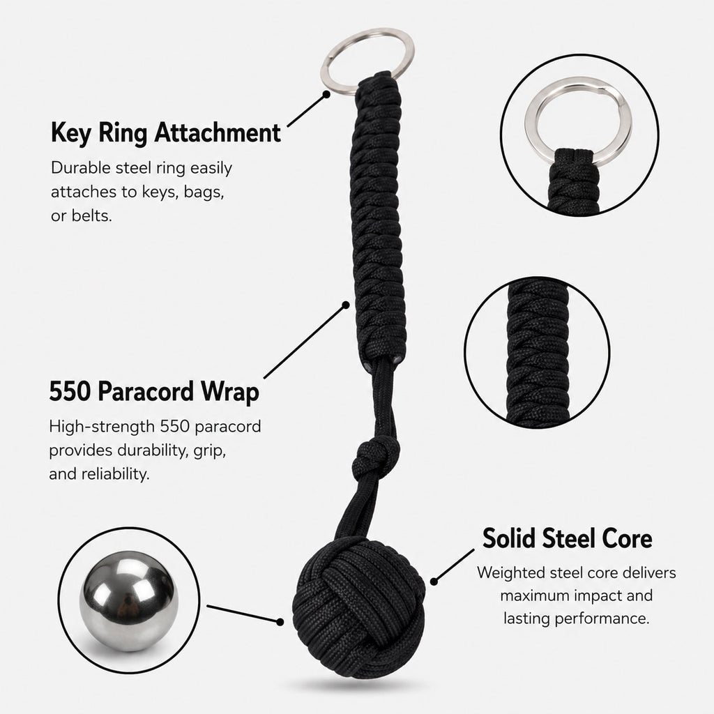 Paracord Monkey Fist Keychain
