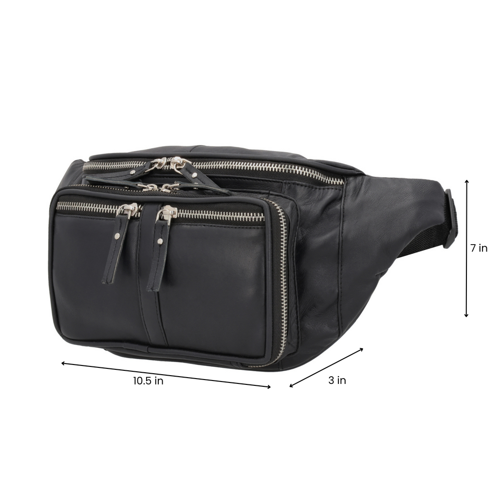 Concealed Carry Jessie Unisex Lambskin Belt Bag by DS Conceal