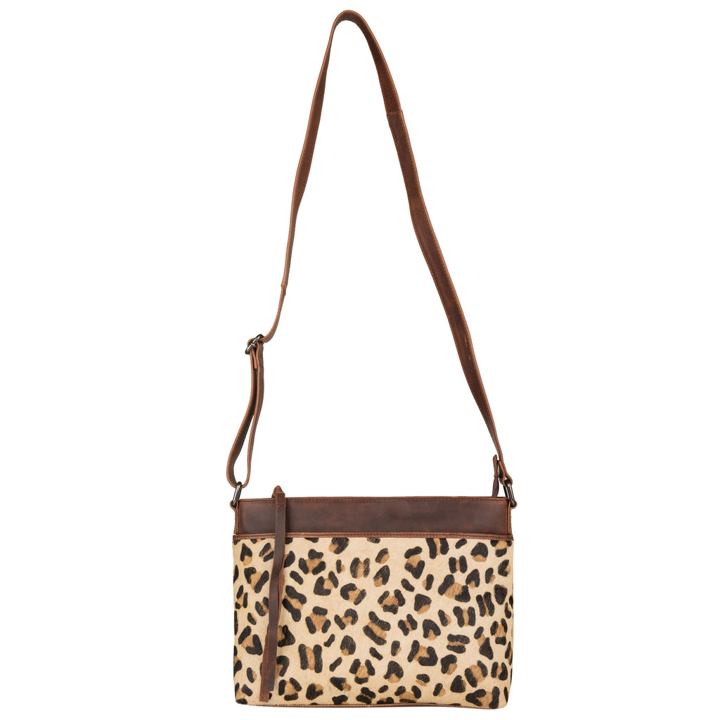Concealed Carry Josie Indian Leopard Leather Crossbody by Lady Conceal