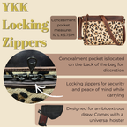 Concealed Carry Josie Indian Leopard Leather Crossbody by Lady Conceal