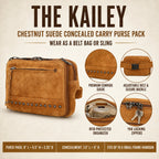 Concealed Carry Kailey Leather Fanny Pack/Sling by Lady Conceal