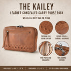 Concealed Carry Kailey Leather Fanny Pack/Sling by Lady Conceal