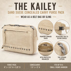 Concealed Carry Kailey Leather Fanny Pack/Sling by Lady Conceal