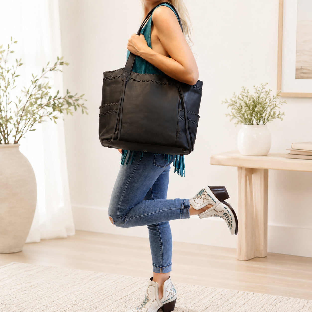 Concealed Carry Kendall Leather Tote by Lady Conceal
